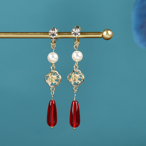Nuevos accesorios para el cabello de novia chinos rojos de estilo antiguo, accesorios exquisitos y clásicos, juego de horquillas personalizadas, Hanfu - Product Image 5