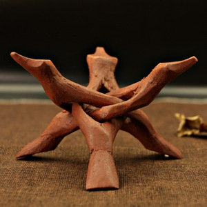 Hand Carved 6 Inch Stained Wooden Cobra Stand Wooden Tripod Stand For <strong>Abalone</strong> <strong>Shell</strong> - Product Image 4
