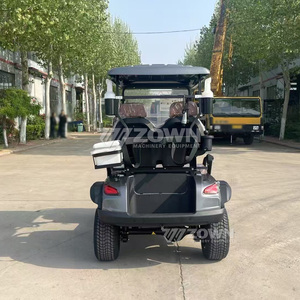 Silver Gray 2‑Seater Lifted Electric Golf Cart With Cooler <b>Box</b> For Outdoor Leisure Hunting Transportation - Product Image 4