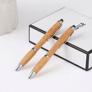Touch <b>Screen</b> Writing 2 in 1 Eco Friendly <b>Bamboo</b> Wood Ballpoint Retractable Classic Ball Pen - Product Image 1