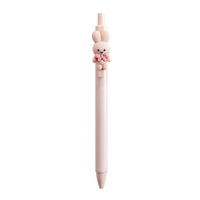 Stylo bille en plastique rose mignon kawaii avec encre gel noire 0,5 mm pour le bureau et l'école