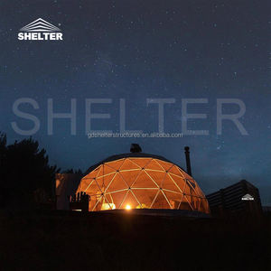 خيمة قبة جيوديسية عالية الجودة بقطر 6 أمتار للأماكن الخارجية للفنادق مع بولي فينيل كلوريد - Product Image 3