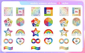 <span class=keywords><strong>Siti</strong></span> calmanti per i colori dell'ansia per lo stress stress posto oggetti sensoriali ansia fidget anti stress adesivo testurizzato - Product Image 4