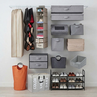 Organisateur de rangement suspendu pour armoire, pliable, en tissu polyester, avec personnalisation de marque, durable et imperméable