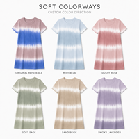 Robe Tie-Dye Taille Unique Personnalisée HuaYi – Fabricant OEM/ODM – Coupe Décontractée 100% Coton – Marque Privée – Grandes Tailles Respirantes