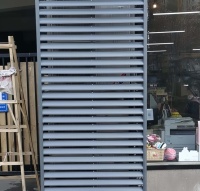 BOCHARM AS2047 Volets battants durables en aluminium, volets bahamais colorés, stores de fenêtre, ouverture verticale extérieure, style transitionnel