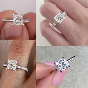 Pierres de moissanite taille princesse, couleur blanche, clarté VVS, pour bijoux DIY - Product Image 6