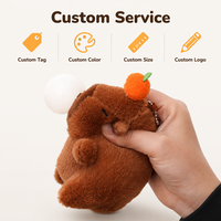 Porte-clés en peluche Capybara mignon, animal souple qui fait des bulles, pour clé de voiture, breloque de sac à dos, cadeau de rentrée scolaire