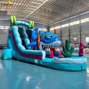 <span class=keywords><strong>Tobogan</strong></span> acuatico tiburon inflable comercial con <span class=keywords><strong>piscina</strong></span> <span class=keywords><strong>para</strong></span> alquiler fiestas verano resort parques exteriores - Product Image 2