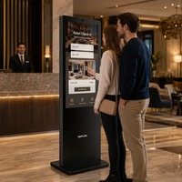 Kiosque d'auto-enregistrement pour hôtel avec écran tactile de 55 pouces, terminal de service client