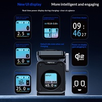 Chargeur sans fil magnétique 3-en-1 Remax pour 2.2 avec port Type-C, sortie 25W pour smartphones, montres connectées et écouteurs