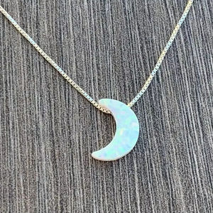 Collana con ciondolo in acciaio inossidabile o oro 14kt grande regalo <span class=keywords><strong>ti</strong></span> <span class=keywords><strong>amo</strong></span> <span class=keywords><strong>per</strong></span> il regalo della luna <span class=keywords><strong>per</strong></span> I suoi gioielli in opale - Product Image 6