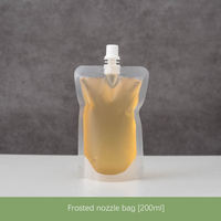 Sachet Doypack transparent avec bec verseur pour boissons et jus, 200ml 30ml, jetable, en BOPP+PET+PE, Marque HX