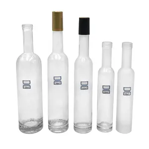 Toptan cam şarap şişesi Rum votka bordo ruhu şişe