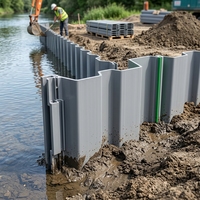 Fournisseur direct d'usine de palplanches en vinyle de type U et Z, palplanches en PVC pour les projets d'ingénierie civile et hydraulique