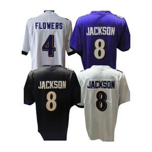 Jersey Sepak Bola Amerika Jahitan Baru 2026 8 Lamar Jackson 22 Derrick Henry 0 Smith 4 Flowers 7 Bateman 14 Hamilton 89 Andrews - Product Image 4