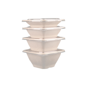 Phân hủy sinh học Takeaway vuông <span class=keywords><strong>container</strong></span> thực phẩm salad Bowl dùng một lần bã mía <span class=keywords><strong>container</strong></span> với nắp - Product Image 2