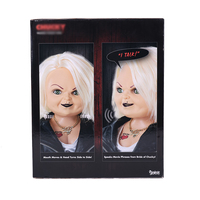 Caja de Embalaje para Muñecas con Temática de Halloween Ecológica Personalizada 'Chica Mala', Ventana Transparente Desvaneciente, Acabado Mate para Envíos