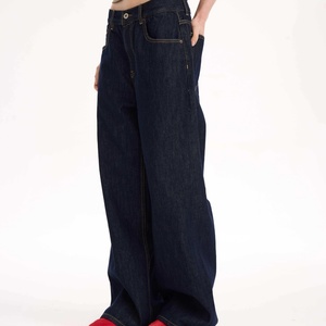 กางเกงยีนส์ผู้หญิงแบบใหม่ OEM สั่งทำพิเศษ กางเกงทรงลำลอง กางเกงยีนส์พลัสไซส์ กางเกงคาร์โก้เอวสูง กางเกงยีนส์ทรงหลวมสำหรับผู้หญิง - Product Image 1