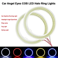 105mm voiture COB phare LED ange yeux ampoule Halo anneau lampe DC 12V DRL brouillard feux diurnes moto lumières décoratives