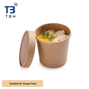 Eco-Friendly Commercial Grade 16oz 460ml Virgin Kraft <b>Paper</b> Disposable Soup <b>Bowl</b> & Bucket Lid Food Grade for Milk Other Foods - Product Image 3