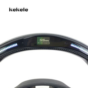 Volante de fibra de carbono LED para Volkswagen MK5 compatible con GTI MK6 MK7 MK8 Golf 2003 2004 2005 <span class=keywords><strong>2006</strong></span> 2007 2009 compatible con personalización - Product Image 2
