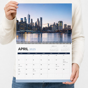 ปฏิทินปี 2027 แบบสั่งทำพิเศษ ดีไซน์ส่วนตัว พิมพ์สีเต็มรูปแบบ เข้าเล่มแบบสันห่วง เหมาะสำหรับเป็นของขวัญส่งเสริมการขายทางธุรกิจ - Product Image 1