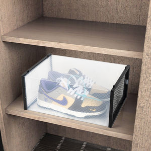 Cajas de Zapatos Apilables de Plástico Transparente, Organizador de Almacenamiento de Zapatillas con Apertura Frontal Magnética de 3 Niveles - Product Image 4