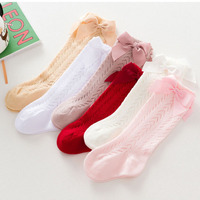 Chaussettes pour bébé à la mode, respirantes, de couleur unie, pour l'automne, mignonnes, en tricot, décontractées, hauteur genou, vente chaude