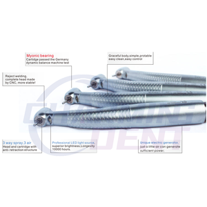 Manipolo Turbina ad Alta Velocità SOCO con <span class=keywords><strong>LED</strong></span> e Fibra Ottica, Attacco Rapido / Parti di Ricambio per Manipolo Airotor - Product Image 6