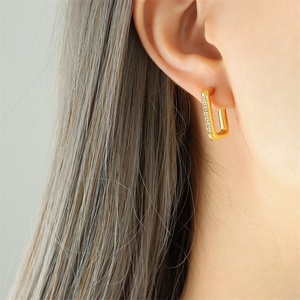 Pendientes de Zirconia Cúbica Elegantes y a la Moda, Pendientes Geométricos - Product Image 5