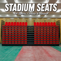 Système de gradins télescopiques manuels ou électriques DF Sports, sièges rétractables avec chaise pliable