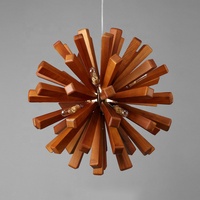 Luminaire suspendu en bois de noyer en forme de pissenlit nordique G9 pour la maison, lustre, lampe en bois pour salle à manger, design de lampe en bois