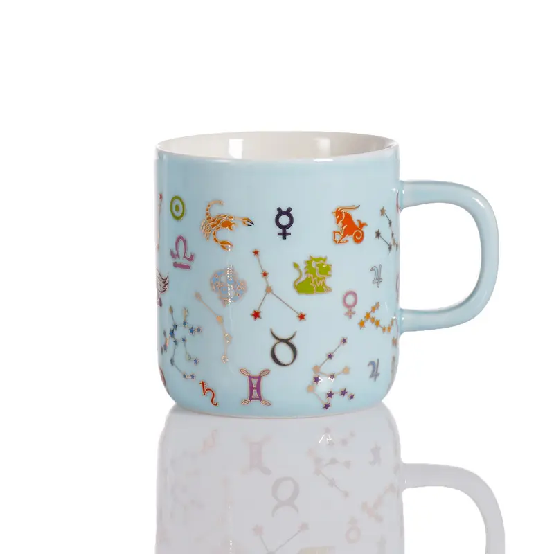 Factory Direct Sales 12 Constellations Ins Style Ceramic Cup Mug 400ml Qixi Gift