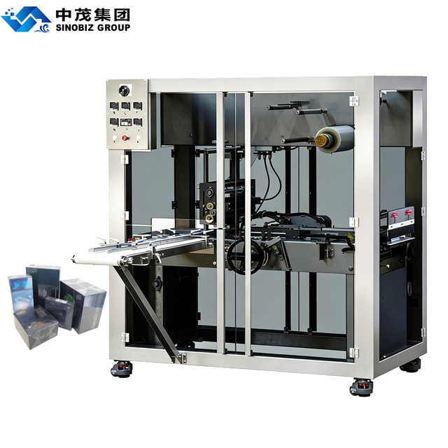 Automatic Cellophane Wrapping Machine for Chocolate Bar Snack Boxes