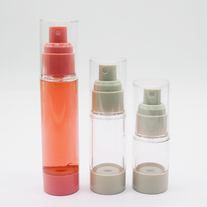 Bouteille de pulvérisation sans <span class=keywords><strong>air</strong></span> transparente crème sérum cosmétique bouteilles de pompe sans <span class=keywords><strong>air</strong></span> bouteille de pompe de pulvérisation rose bouteille de lotion pour les mains de marque privée - Product Image 3