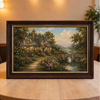 Cadre photo mural vintage en toile écologique 40*60*1.5 Tawny, personnalisé en usine, pour mariage, avec fixation murale