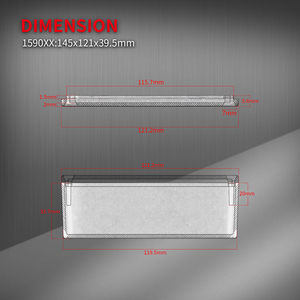 Daiertek 1590XX - Caja de Aluminio Simple para Pedales de Guitarra Eléctrica, Modelo <span class=keywords><strong>Hammond</strong></span> 1590, para Dispositivos Electrónicos - Product Image 6