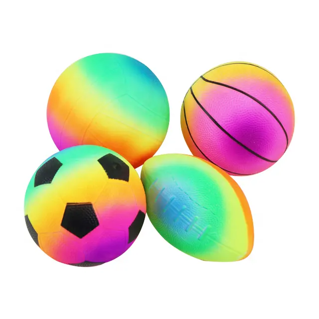 Çocuklar için gökkuşağı PVC oyun alanı topu şişme hediye topu