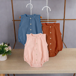 Body per Neonati Senza Maniche in Tinta Unita 100% Cotone, Abbigliamento per Bambini all'Ingrosso - Product Image 4