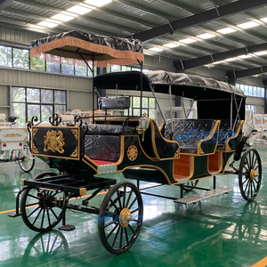 Chariot Électrique Personnalisé en Usine à 3 Rangs, Type Calèche Européenne, avec Toit, pour le Transport de Passagers Touristiques, 4 Roues - Product Image 2