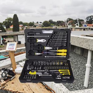 <span class=keywords><strong>Coffret</strong></span> d'outils multifonctionnels en acier <span class=keywords><strong>Stanley</strong></span> de 125 pièces pour l'installation et l'entretien de voitures et d'équipements - Product Image 5