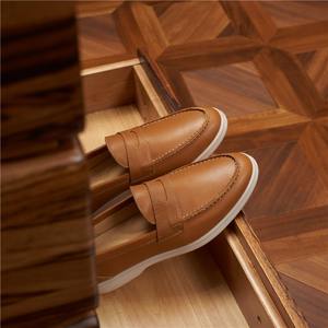 Mocassins d'été britanniques faits à la main pour hommes Chaussures décontractées en cuir pleine fleur à semelle souple d'inspiration LP - Product Image 5