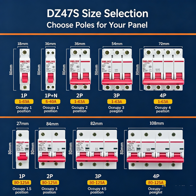 Delixi Mini MCB 2P Circuit Breaker IP20 Enclosure 6kA Breaking Capacity Li Protection CCC CE Certified Multiple Types
