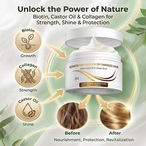 Mascarilla Capilar de Queratina OEM, Crema de Tratamiento de Queratina Reparadora de Proteínas, Acondicionador Profundo de Calidad Profesional, Hidratación y Estimulación del Crecimiento - Product Image 2