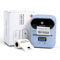 Mini impresora de etiquetas térmicas portátil Phomemo M110, máquina para hacer etiquetas adhesivas autoadhesivas para etiquetas de ropa de oficina