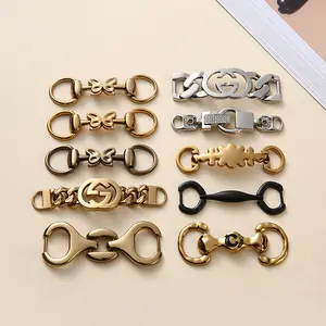 High Quality Acrylic Shoe Accessories Buckles Metal Removable Shoe Decorative Buckles ForWomen Men Charms