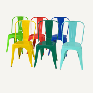 Ferro impilabile industriale Vintage retrò sedie all'aperto ristorante bar <span class=keywords><strong>Cafe</strong></span> sedie in metallo per la vendita - Product Image 2