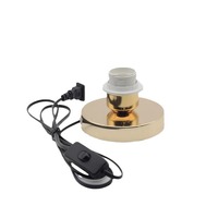 AK-TECH E27 Socle de lampe de bureau LED à filetage complet, en plastique blanc, avec interrupteur à vis, économie d'énergie, adaptateur 220V, ouverture 10mm, 3A