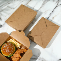 Recycelbare Kraftpapier Quadratische Lunchbox mit Magnetverschluss und Griff, Stabile Restaurant-Takeaway-Lebensmittelbehälter, Geschenkverpackung